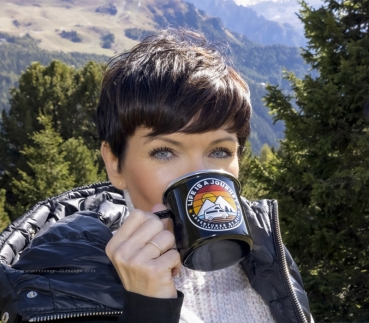 Preview: Emaille-Tasse LIFE IS A JOURNEY, ca. 350ml