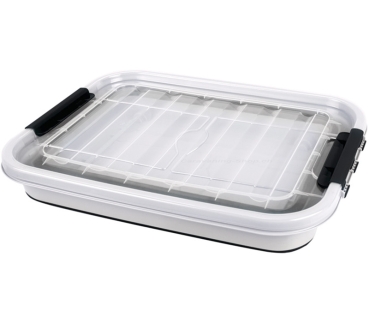 Preview: Aufbewahrungsbox 45 Liter, faltbar mit Deckel u.Rollen