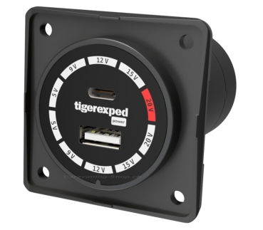 Convertiger 100 - USB-C/-A Ladedose mit Buck-Boost Converter - Berker Integro