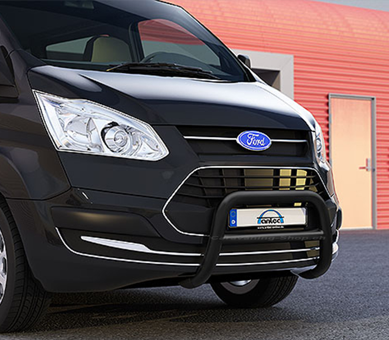  Frontbügel Edelstahl schwarz Ø 60 mm für Ford Transit  Custom & Tourneo Custom, ab 2013