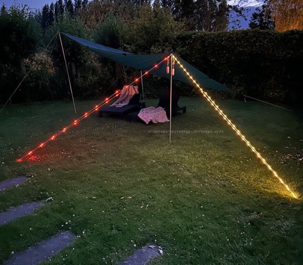 Beleuchtete Dekoabspannleine, weiss