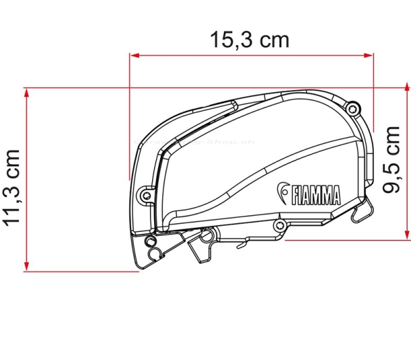 Fiammastore F80 S 320 cm, titanium