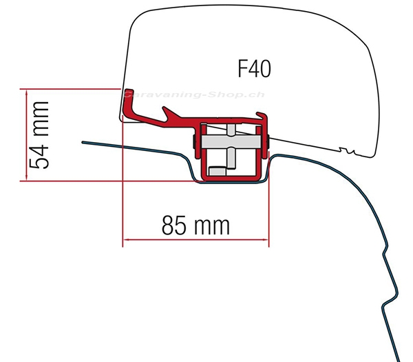 Kit VW T5/T6 Markisenadapter F40