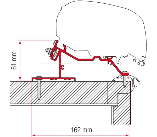 Adapter Caravan Roof, 4160 mm