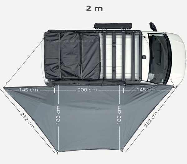 Markise Horizon 180°, 200 cm