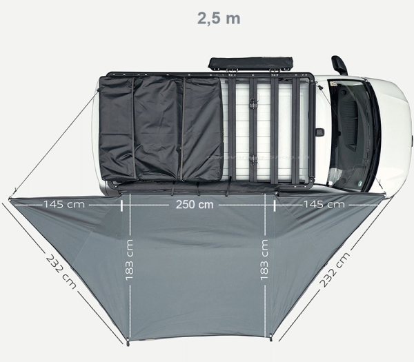 Markise Horizon 180°, 250 cm