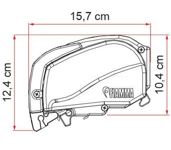 Markise Fiammastore F80 L 600, schwarz