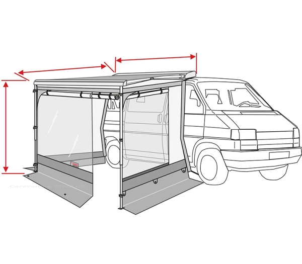 Markisenzelt Fiamma Room Van Premium, 300cm