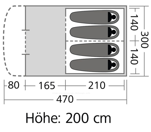 Tunnelzelt Vail 4