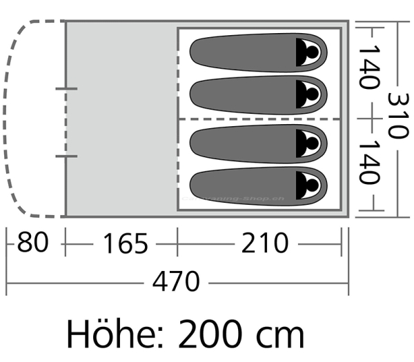 Tunnelzelt Weathermaster Air 4