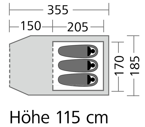 Tunnelzelt Active Cortes 3