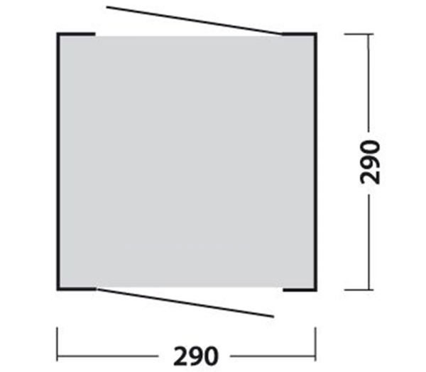 Pavillon Daytent 290 × 290 cm