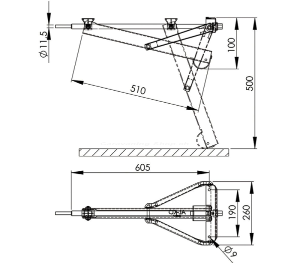 AL-KO Steckstütze Compact 800 L