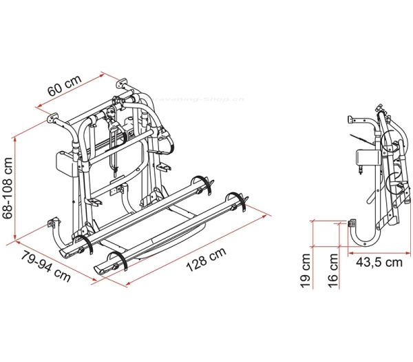 Fahrradträger Carry-Bike Lift 77, E-Bikes