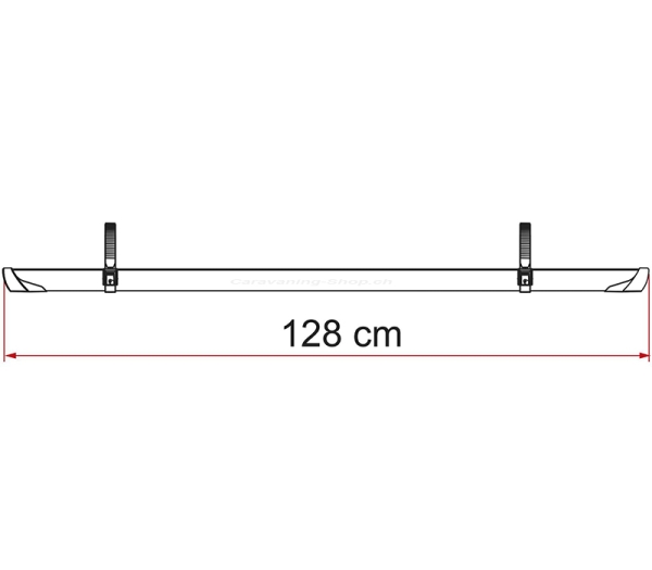 Fahrradschiene Rail Plus, 128 cm, silber