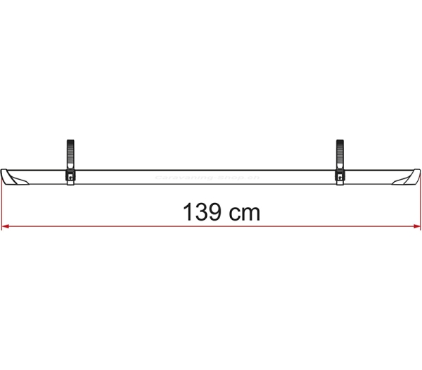 Fahrradschiene Rail Plus XL, 139cm, silber
