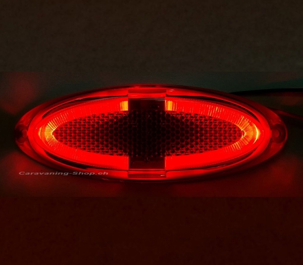 LED Markierungsleuchte oval, rot