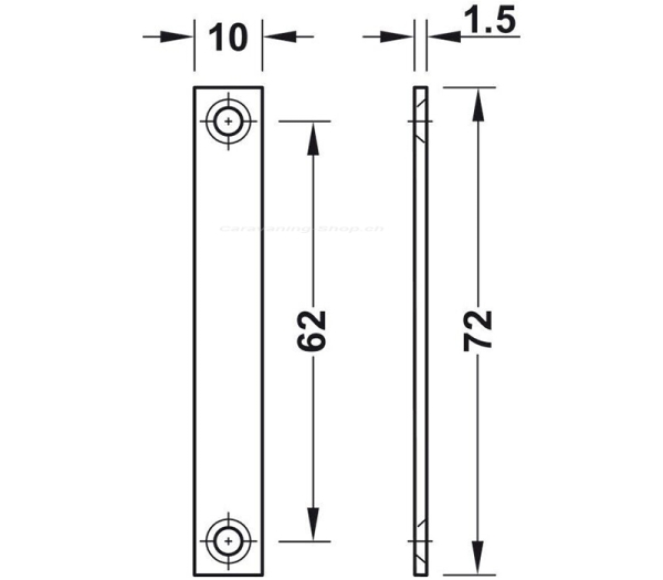 Magnet-Verschluss, weiss