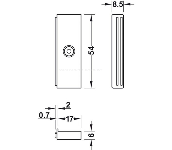 Magnet-Verschluss, braun