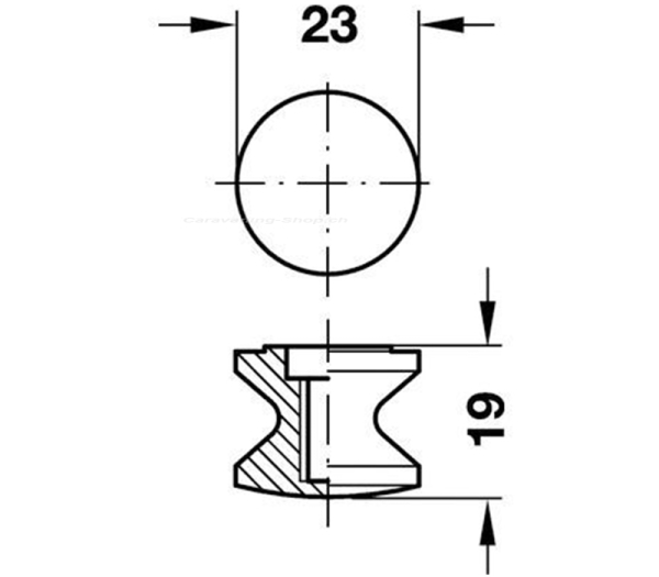 PUSH-Lock Druckknopf, chrom matt