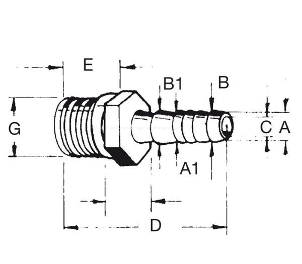 Einschraubtüllen gerade 10/12 mm 3/8 Zoll