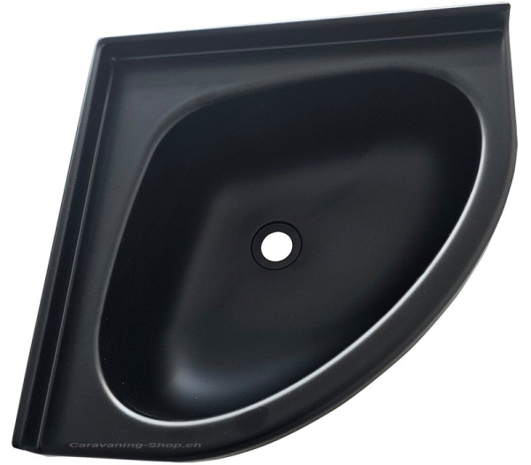 Eckwaschbecken, 350 x 250 mm, schwarz