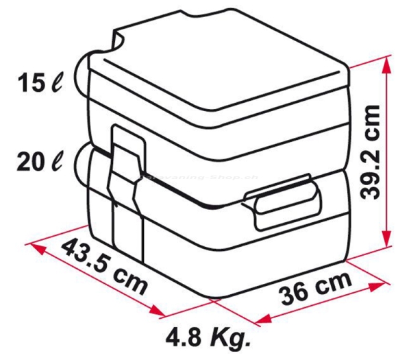Fiamma Bi-Pot 39, Tragbare Toilette