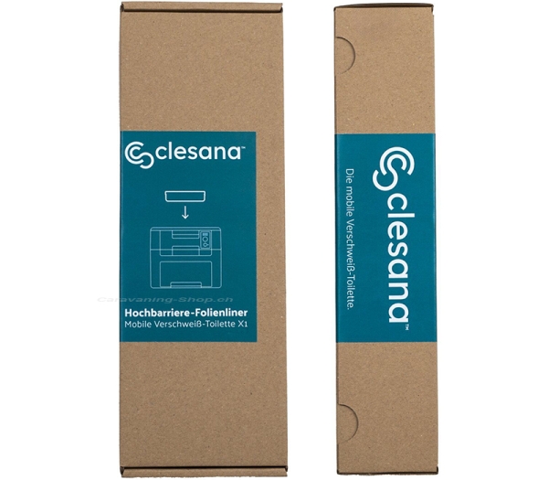 Toilettenbeutel mit Barrierefolie, Folienliner für Clesana X1