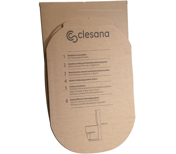 Schablone für Clesana Toilette C1