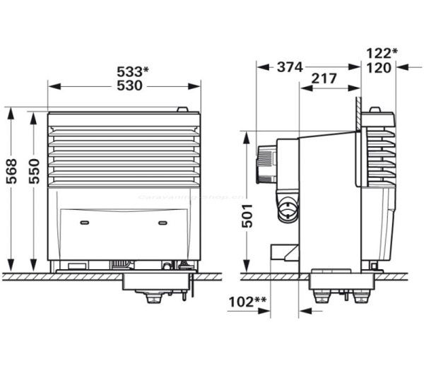 Truma S 5004 für 1 Gebläse