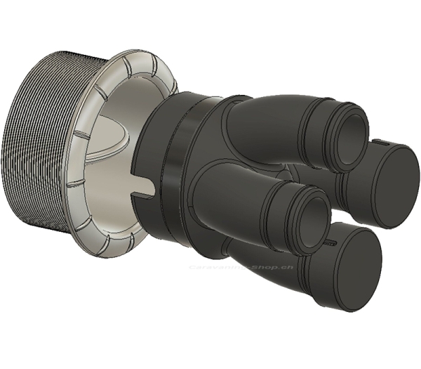 Warmluft-Adapter für Schuhtrocknung