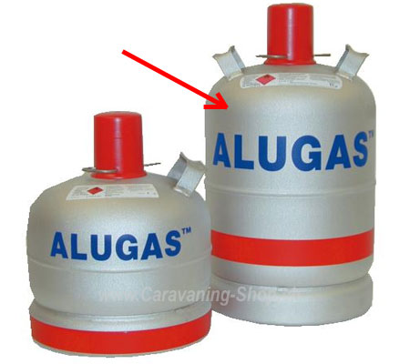 Alu-Gasflasche 11 kg, kplt. mit Ventil und