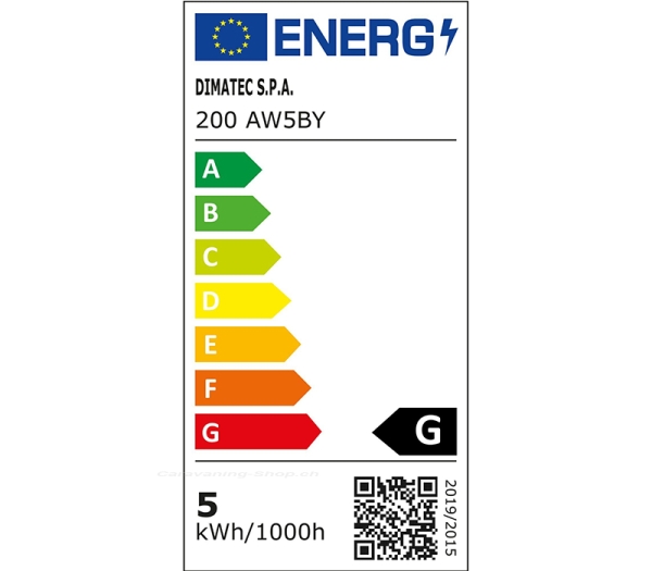 Vorzeltleuchte 200 AW5 schwarz