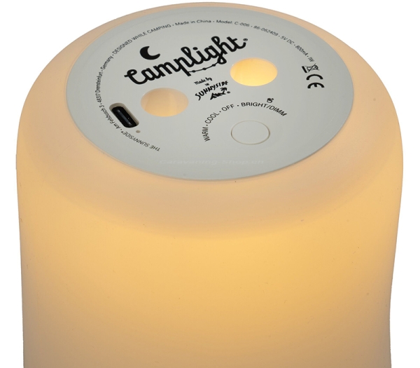 Campinglaterne aus Silikon, orange