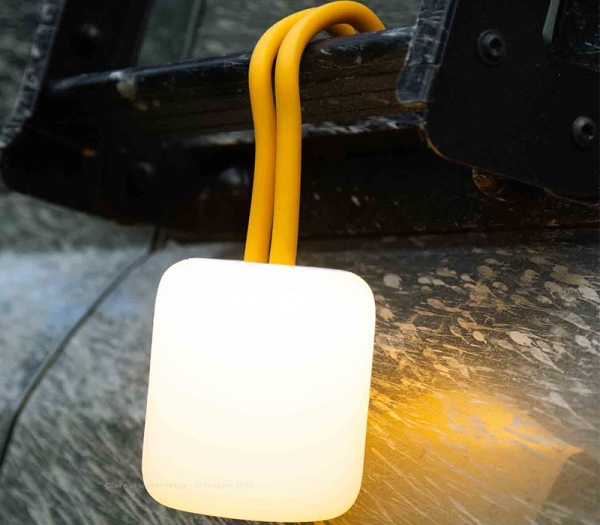 Campinglaterne aus Silikon, orange