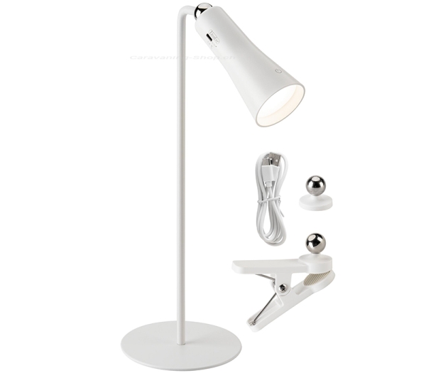 Taschen-/Stehlampe, weiss