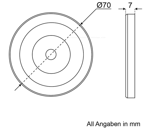 Aufbauleuchte mit Dimmschalter  3 W