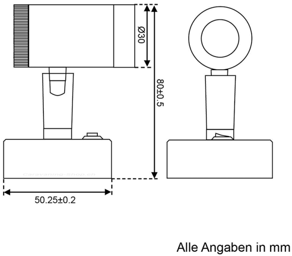 Miniaufbau-Spot LED1x1S22SD  2,5 W