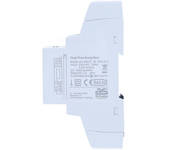 Hutschienen-Wechselstromzähler 230 V Reiheneinbaugerät, 1-phasig