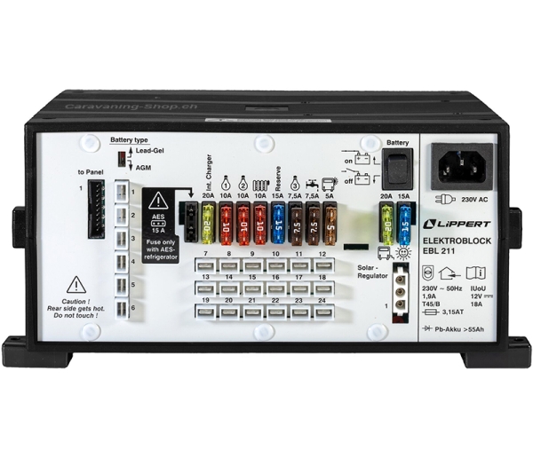 Lippert Elektroblock mit Kontrolltafel