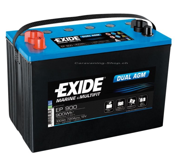 Exide Batterie Dual AGM, 100 Ah