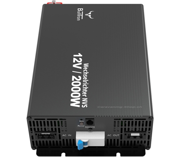 BullTron Wechselrichter 2000 W mit Netzvorrangschaltung mit Display