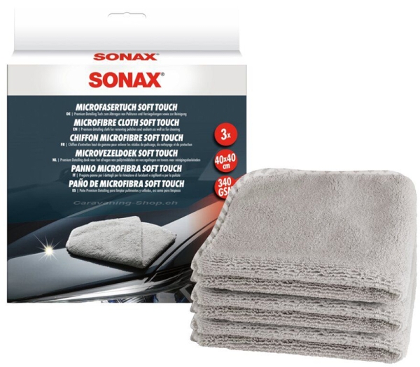SONAX Mikrofasertuch soft touch 3 Stück