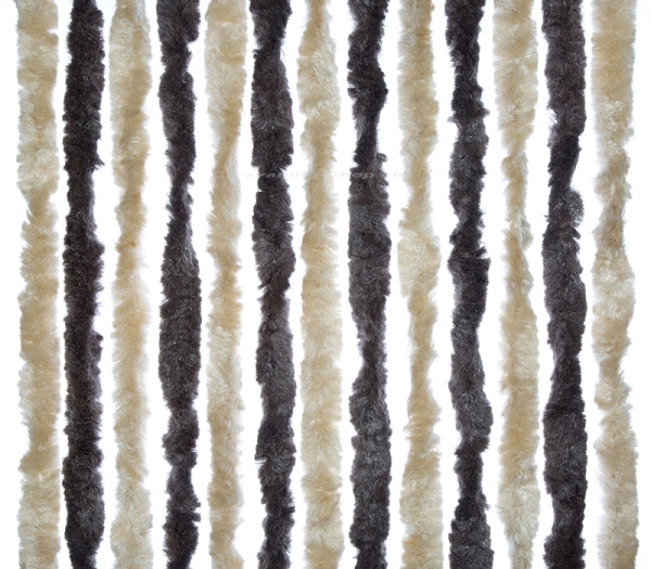 Chenille Flauschvorhang 56 x 205 cm braun/beige