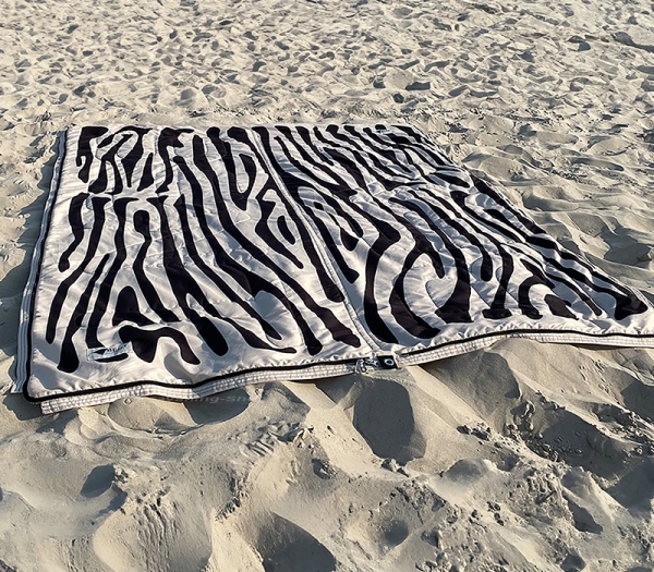 Vanlife Schlafsack Bentcho, Zebra Druck