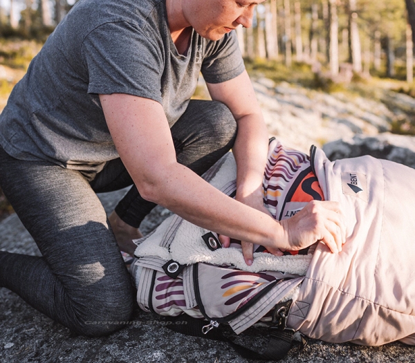 Vanlife Schlafsack Bentcho, Zebra Druck