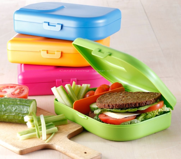 Brotbox ajaa! mit Trenner, blau