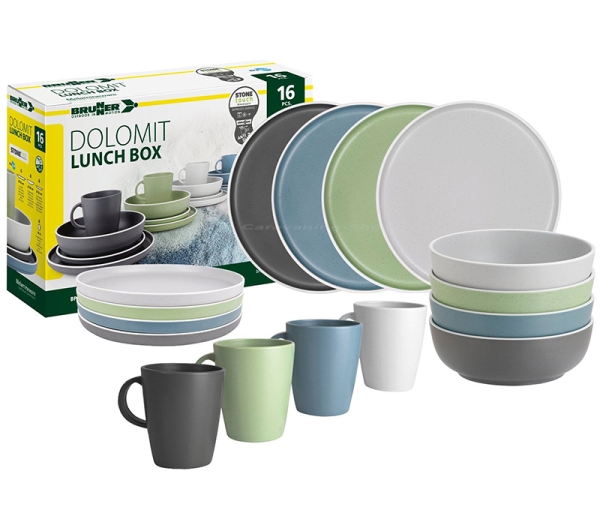 Geschirrset Lunch Box Dolomit 16-tlg.