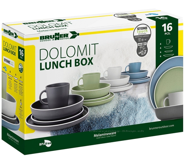 Geschirrset Lunch Box Dolomit 16-tlg.