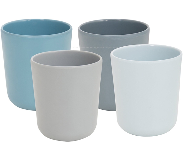 Geschirrset Molvadite, 16-teilig, blau/grau